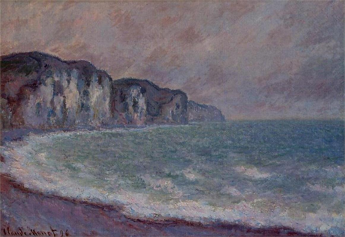 Cliff at Pourville - Claude Monet Paintings